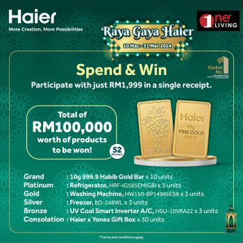 One-Living-Raya-Gaya-Haier-Special-3-350x350 - Electronics & Computers Home Appliances Johor Kedah Kelantan Kitchen Appliances Kuala Lumpur Melaka Negeri Sembilan Pahang Penang Perak Perlis Promotions & Freebies Putrajaya Sabah Sales Happening Now In Malaysia Sarawak Selangor Terengganu 