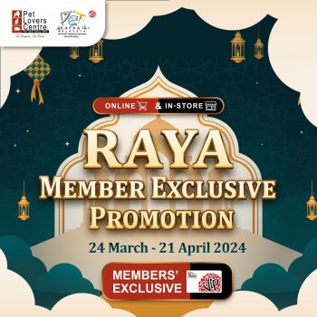 Pet-Lovers-Centre-RAYA-Member-Exclusive-Promotion-350x350 - Johor Kedah Kelantan Kuala Lumpur Melaka Negeri Sembilan Pahang Penang Perak Perlis Pets Promotions & Freebies Putrajaya Sabah Sarawak Selangor Sports,Leisure & Travel Terengganu 