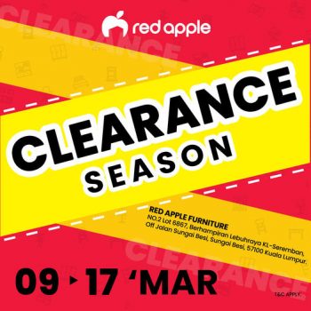 Red-Apple-Furniture-Clearance-Sale-350x350 - Furniture Home & Garden & Tools Home Decor Kuala Lumpur Selangor Warehouse Sale & Clearance in Malaysia 