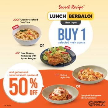 Secret-Recipe-Lunch-Berbaloi-Promo-350x350 - Food , Restaurant & Pub Johor Kedah Kelantan Kuala Lumpur Melaka Negeri Sembilan Pahang Penang Perak Perlis Promotions & Freebies Putrajaya Sabah Sarawak Selangor Terengganu 
