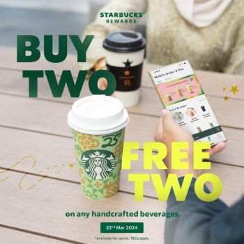 Starbucks-Buy-2-Free-2-Promo-350x349 - Beverages Food , Restaurant & Pub Johor Kedah Kelantan Kuala Lumpur Melaka Negeri Sembilan Pahang Penang Perak Perlis Promotions & Freebies Putrajaya Sabah Sarawak Selangor Terengganu 