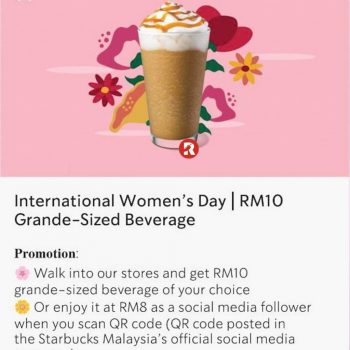Starbucks-International-Womens-Day-Special-350x350 - Beverages Food , Restaurant & Pub Johor Kedah Kelantan Kuala Lumpur Melaka Negeri Sembilan Pahang Penang Perak Perlis Promotions & Freebies Putrajaya Sabah Sarawak Selangor Terengganu 