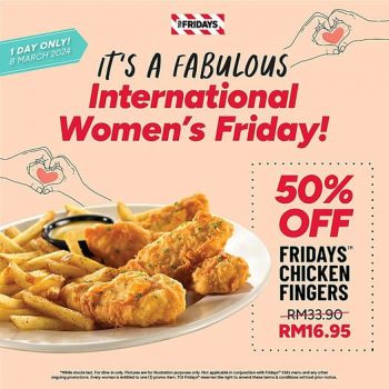 TGI-Fridays-International-Womens-Day-Special-350x350 - Food , Restaurant & Pub Johor Kedah Kelantan Kuala Lumpur Melaka Negeri Sembilan Pahang Penang Perak Perlis Promotions & Freebies Putrajaya Sabah Sarawak Selangor Terengganu 