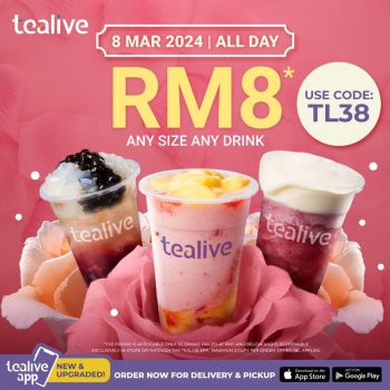Tealive-International-Womens-Day-Promo-1-350x350 - Beverages Food , Restaurant & Pub Johor Kedah Kelantan Kuala Lumpur Melaka Negeri Sembilan Online Store Pahang Penang Perak Perlis Promotions & Freebies Putrajaya Sabah Sarawak Selangor Terengganu 