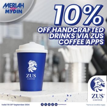 ZUS-Coffee-10-OFF-Promotion-with-MYDIN-Kad-Meriah-350x349 - Beverages Food , Restaurant & Pub Johor Kedah Kelantan Kuala Lumpur Melaka Negeri Sembilan Online Store Pahang Penang Perak Perlis Promotions & Freebies Putrajaya Sabah Sales Happening Now In Malaysia Sarawak Selangor Terengganu 