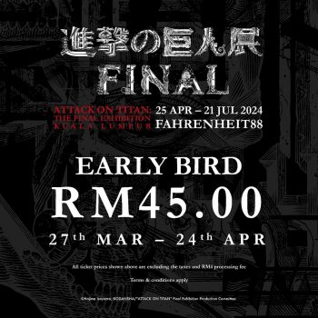 Attack-on-Titan-The-Final-Exhibition-KL-at-Fahrenheit88-350x350 - Events & Fairs Kuala Lumpur Movie & Music & Games Sales Happening Now In Malaysia Selangor 