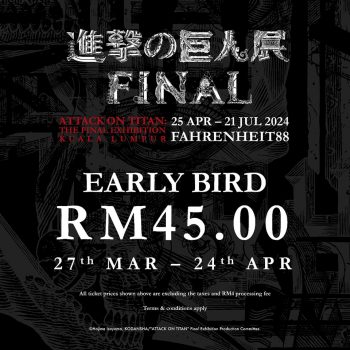 Attack-on-Titan-The-Final-Exhibition-KL-at-Fahrenheit88-350x350 - Events & Fairs Kuala Lumpur Movie & Music & Games Selangor 