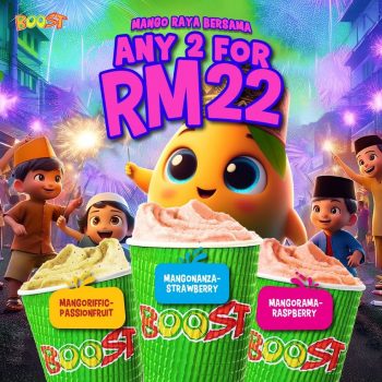 Boost-Juice-Bars-Mango-Raya-Bersama-Special-350x350 - Beverages Food , Restaurant & Pub Johor Kedah Kelantan Kuala Lumpur Melaka Negeri Sembilan Pahang Penang Perak Perlis Promotions & Freebies Putrajaya Sabah Sarawak Selangor Terengganu 