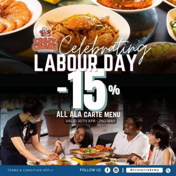CRAZY-CRABS-Labor-Day-Special-350x350 - Food , Restaurant & Pub Promotions & Freebies Selangor 
