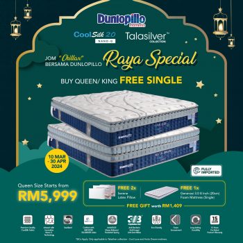 Dunlopillo-Raya-Special-Promo-3-350x350 - Beddings Home & Garden & Tools Mattress Promotions & Freebies Sales Happening Now In Malaysia Selangor 