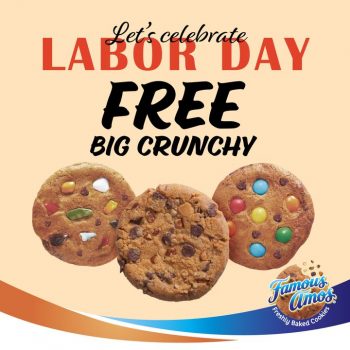 Famous-Amos-Labor-Day-Special-350x350 - Food , Restaurant & Pub Johor Kedah Kelantan Kuala Lumpur Melaka Negeri Sembilan Pahang Penang Perak Perlis Promotions & Freebies Putrajaya Sabah Sarawak Selangor Terengganu 