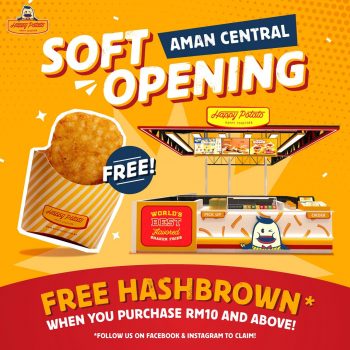 Happy-Potato-Soft-Opening-at-Aman-Central-350x350 - Food , Restaurant & Pub Kedah Promotions & Freebies 