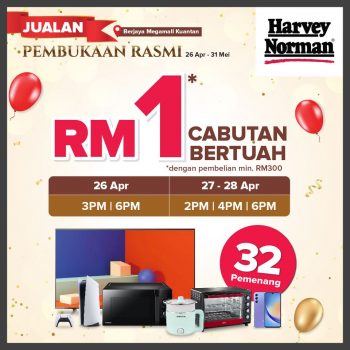 Harvey-Norman-Opening-Special-at-Berjaya-Megamall-Kuantan-2-350x350 - Electronics & Computers Home Appliances IT Gadgets Accessories Kitchen Appliances Pahang Promotions & Freebies 