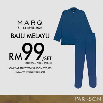 MARQ-Baju-Melayu-Set-Promo-at-Parkson-350x350 - Apparels Fashion Lifestyle & Department Store Johor Kedah Kelantan Kuala Lumpur Melaka Negeri Sembilan Pahang Penang Perak Perlis Promotions & Freebies Putrajaya Sabah Sarawak Selangor Terengganu 