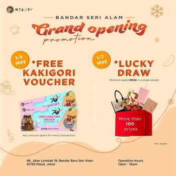 Mykori-Grand-Opening-at-Bandar-Seri-Alam-Johor-1-350x350 - Food , Restaurant & Pub Johor Promotions & Freebies 