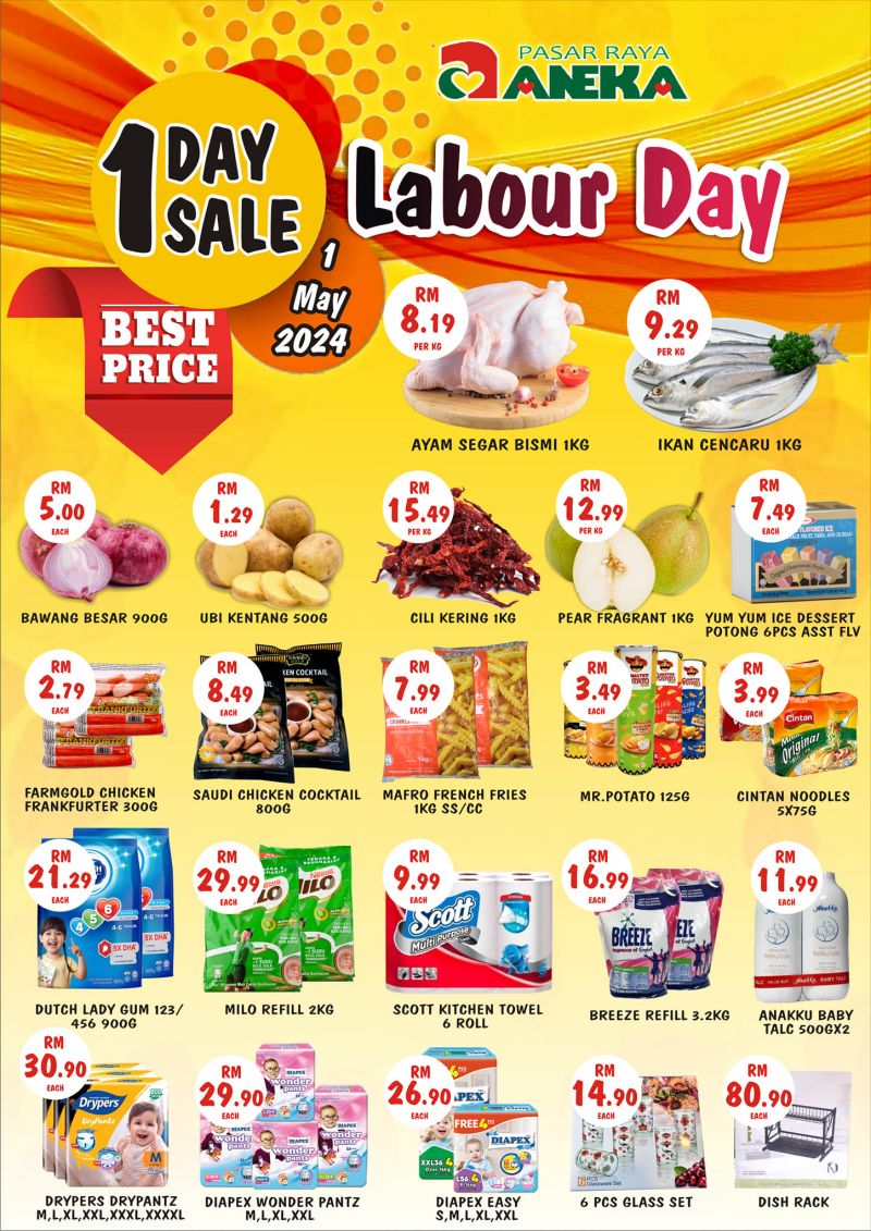 1 May 2024 Pasaraya Aneka Gurun Labour Day Promotion