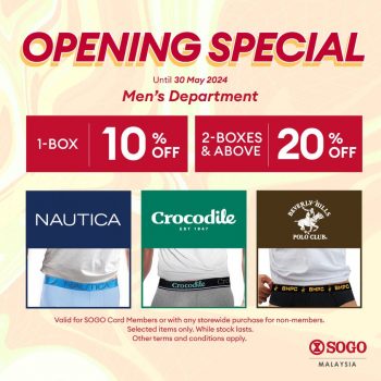 SOGO-Opening-Special-350x350 - Fashion Lifestyle & Department Store Johor Kuala Lumpur Promotions & Freebies Sales Happening Now In Malaysia Selangor 