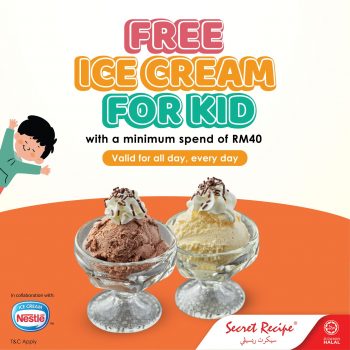 Secret-Recipe-Free-Ice-Cream-for-Kids-Promo-350x350 - Food , Restaurant & Pub Ice Cream Johor Kedah Kelantan Kuala Lumpur Melaka Negeri Sembilan Pahang Penang Perak Perlis Promotions & Freebies Putrajaya Sabah Sales Happening Now In Malaysia Sarawak Selangor Terengganu 