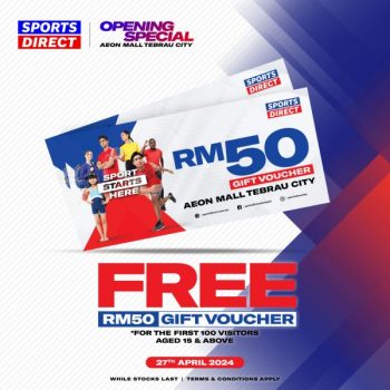 Sports-Direct-Grand-Opening-Promotion-at-AEON-Tebrau-Johor-350x350 - Apparels Fashion Accessories Fashion Lifestyle & Department Store Footwear Johor Promotions & Freebies 
