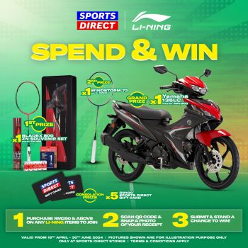 Sports-Direct-LI-NING-Spend-Win-Contest-350x350 - Apparels Events & Fairs Fashion Lifestyle & Department Store Footwear Johor Kedah Kelantan Kuala Lumpur Melaka Negeri Sembilan Pahang Penang Perak Perlis Putrajaya Sabah Sarawak Selangor Sportswear Terengganu 