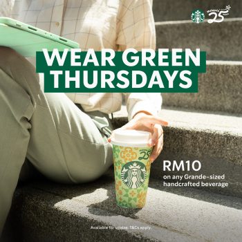 Starbucks-Wear-Green-Thursday-Promo-350x350 - Beverages Food , Restaurant & Pub Johor Kedah Kelantan Kuala Lumpur Melaka Negeri Sembilan Pahang Penang Perak Perlis Promotions & Freebies Putrajaya Sabah Sarawak Selangor Terengganu 