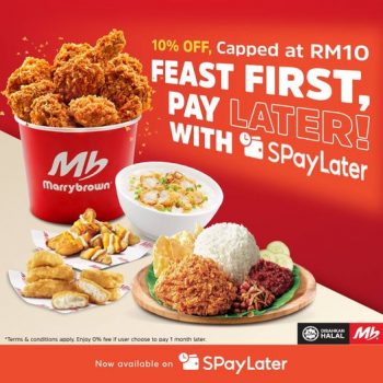 Marrybrown-Malaysia-Enjoy-10-OFF-with-SPayLater-Promotion-350x350 - Food , Restaurant & Pub Johor Kedah Kelantan Kuala Lumpur Melaka Negeri Sembilan Pahang Penang Perak Perlis Promotions & Freebies Putrajaya Sabah Sarawak Selangor Terengganu 