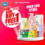 11-15 Jul 2024: Watsons: Buy 1 FREE 1 on Selected Products Promotion