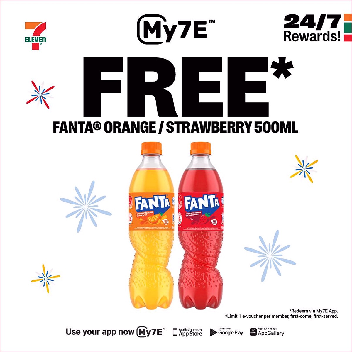 7-Eleven-Malaysia-FREE-FANTA-GOODDAY-100Plus-2024-Percuma-Minuman-My7E-APP-02 - Johor Kedah Kelantan Kuala Lumpur Nationwide Pahang Penang Perak Perlis Promotions & Freebies Putrajaya Sabah Sarawak Selangor Supermarket & Hypermarket