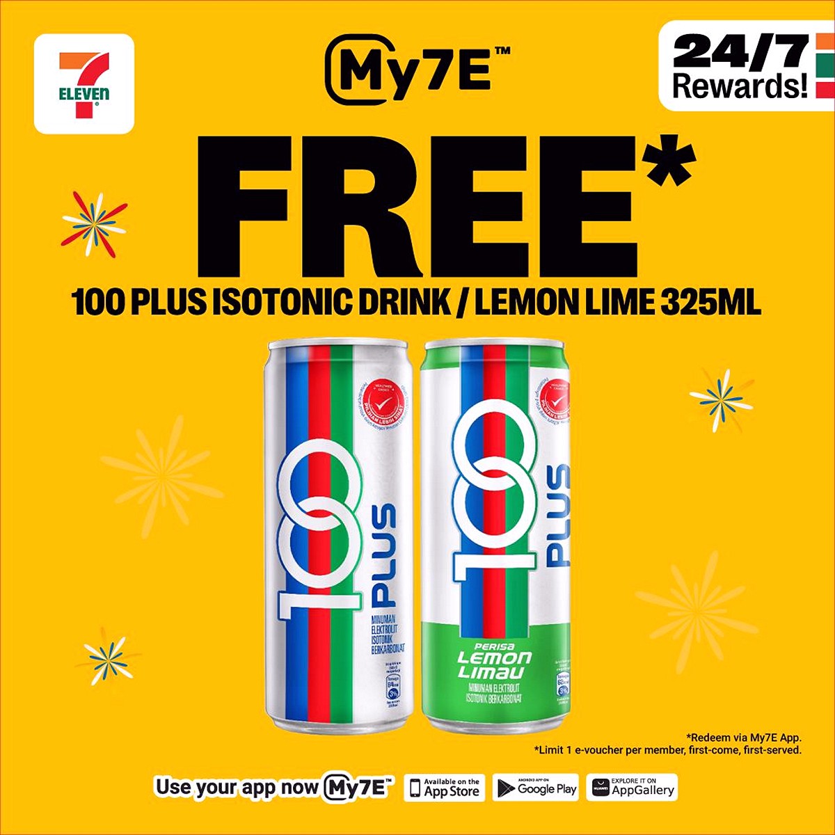 7-Eleven-Malaysia-FREE-FANTA-GOODDAY-100Plus-2024-Percuma-Minuman-My7E-APP-03 - Johor Kedah Kelantan Kuala Lumpur Nationwide Pahang Penang Perak Perlis Promotions & Freebies Putrajaya Sabah Sarawak Selangor Supermarket & Hypermarket