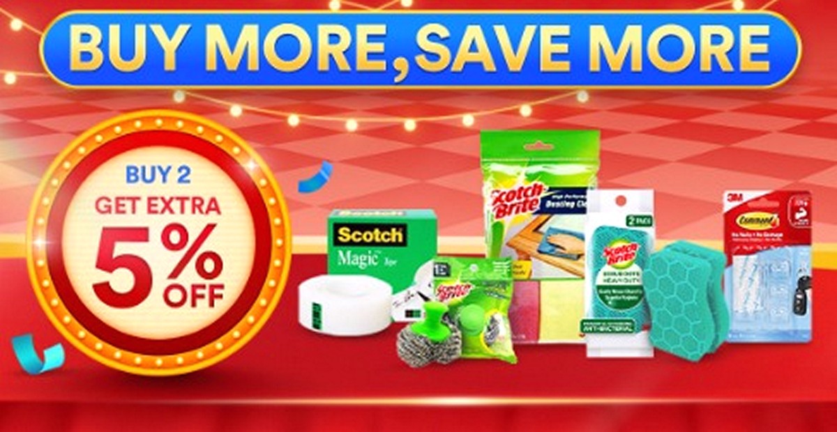 Buy-2-Extra-5-percent-Discounts-Shop-online-with-3M-now-Visit-3M-on-Lazada- - Building Materials Home & Garden & Tools Hygiene Johor Kedah Kelantan Kuala Lumpur Melaka Nationwide Negeri Sembilan Online Store Pahang Penang Perak Perlis Putrajaya Sabah Safety Tools & DIY Tools Sanitary & Bathroom Sarawak Selangor Terengganu Warehouse Sale & Clearance in Malaysia 