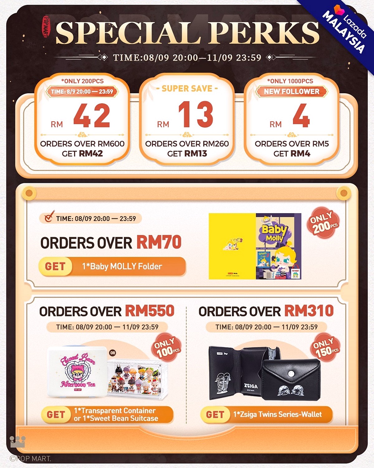 Pop-Mart-Malaysia-Lazada-Special-Perk-Sale-2024 - Baby & Kids & Parenting Johor Kedah Kelantan Kuala Lumpur Location Melaka Nationwide Negeri Sembilan Online Store Pahang Penang Perak Perlis Putrajaya Sabah Sarawak Selangor Terengganu Toys Warehouse Sale & Clearance in Malaysia 