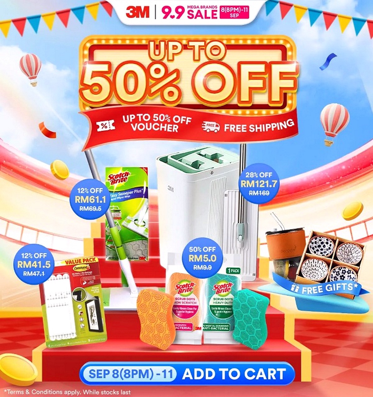 Shop-online-with-3M-now-Visit-3M-on-LazadMega-Brands-Sale-2024- - Building Materials Home & Garden & Tools Hygiene Johor Kedah Kelantan Kuala Lumpur Melaka Nationwide Negeri Sembilan Online Store Pahang Penang Perak Perlis Putrajaya Sabah Safety Tools & DIY Tools Sanitary & Bathroom Sarawak Selangor Terengganu Warehouse Sale & Clearance in Malaysia 