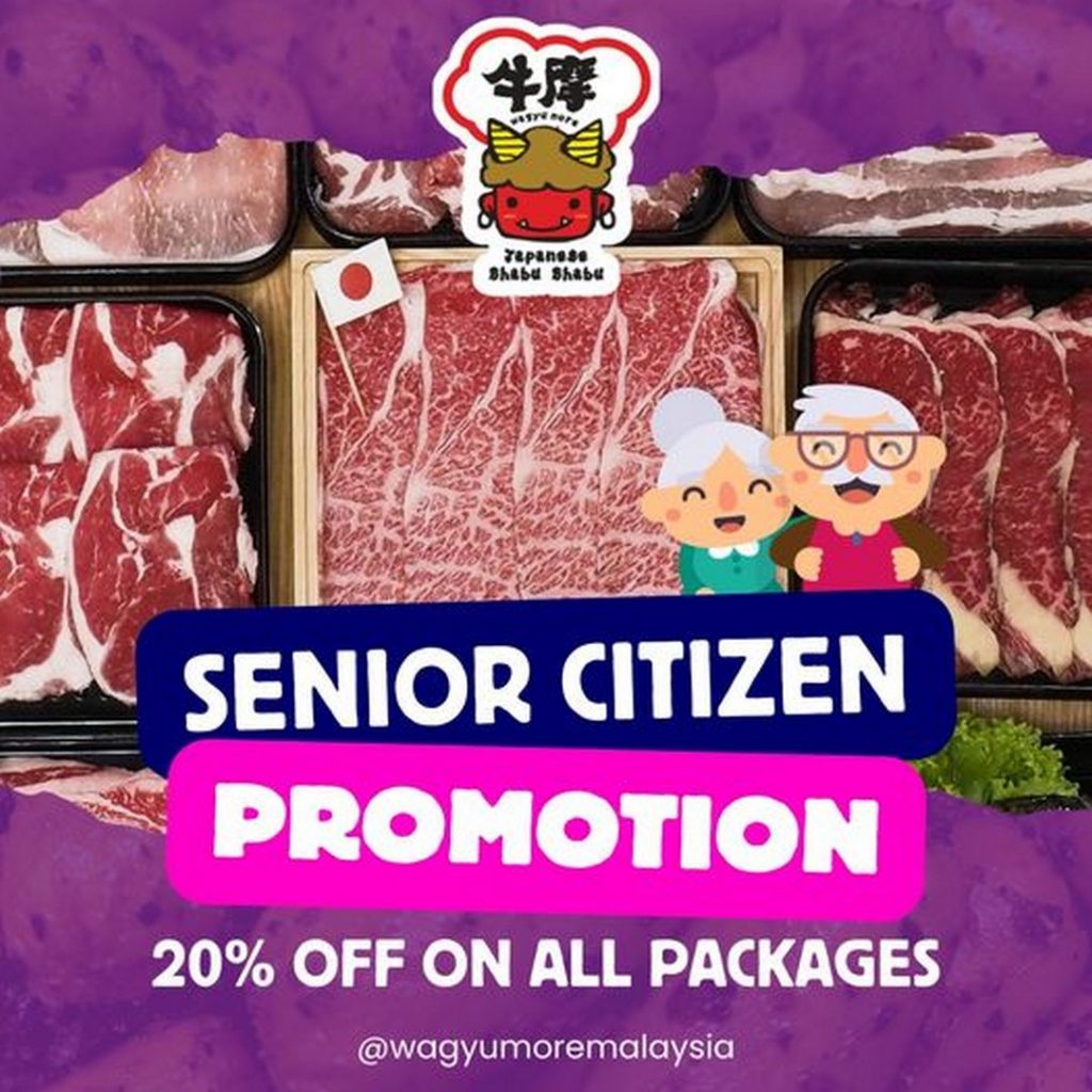 26 September 2024 onwards Wagyu Beef More, Senior Citizen Discount on