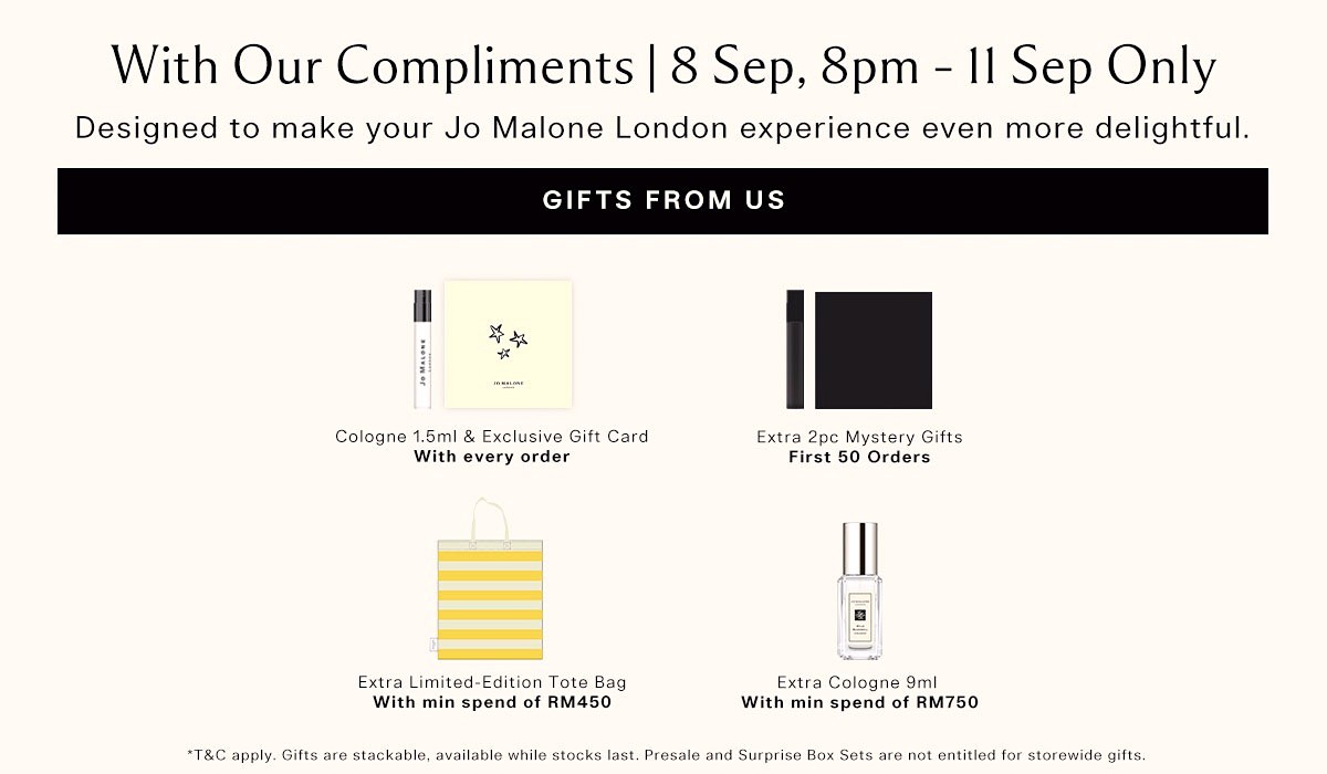 jo-malone-FREE-GITS-with-Purchase-9.9-Sale-Malaysia-Warehosue-Clearance - Fragrances Johor Kedah Kelantan Kuala Lumpur Malaysia Sales Melaka Nationwide Negeri Sembilan Online Store Pahang Penang Perak Perlis Putrajaya Sabah Sarawak Selangor Terengganu 