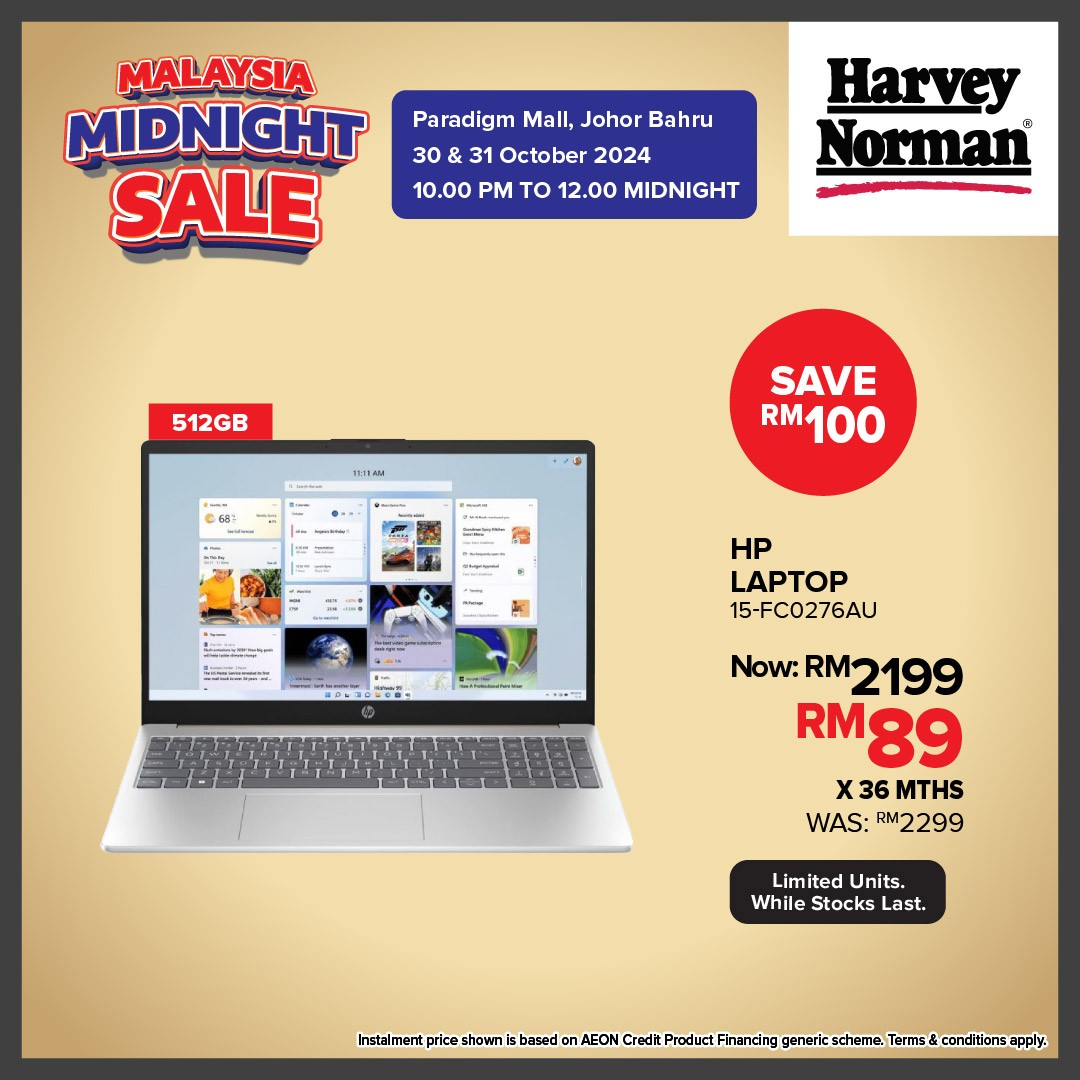 Harvey-Norman-Malaysia-Unmissable-Midnight-Deals-9 - Beddings Electronics & Computers Furniture Home & Garden & Tools Home Appliances Home Decor Johor Kitchen Appliances Malaysia Sales