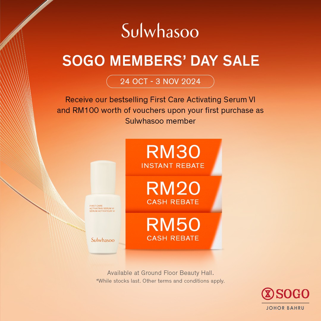 SOGO-Malaysia-Exclusive-Members-Day-Sale-6 - Beauty & Health Fashion Lifestyle & Department Store Johor Kuala Lumpur Selangor Skincare
