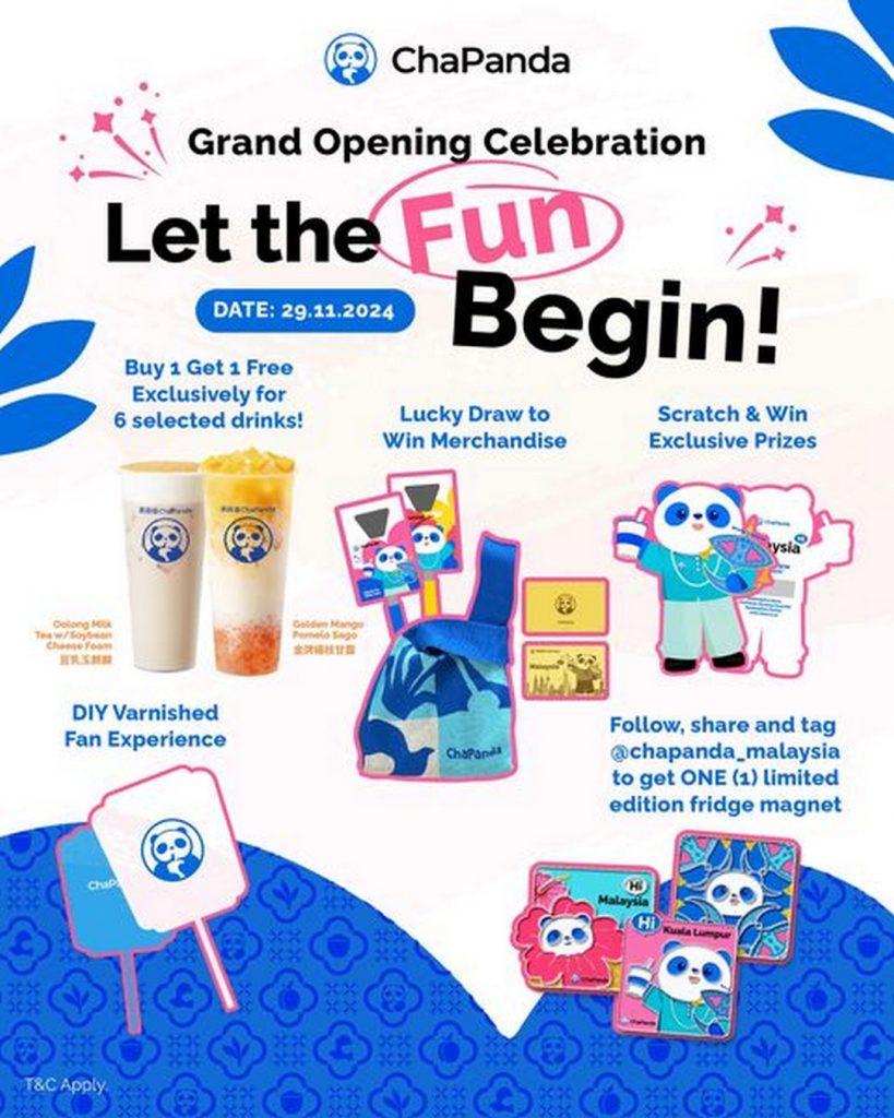 29 November 2024: ChaPanda Malaysia, Grand Opening Sale, Exciting ...