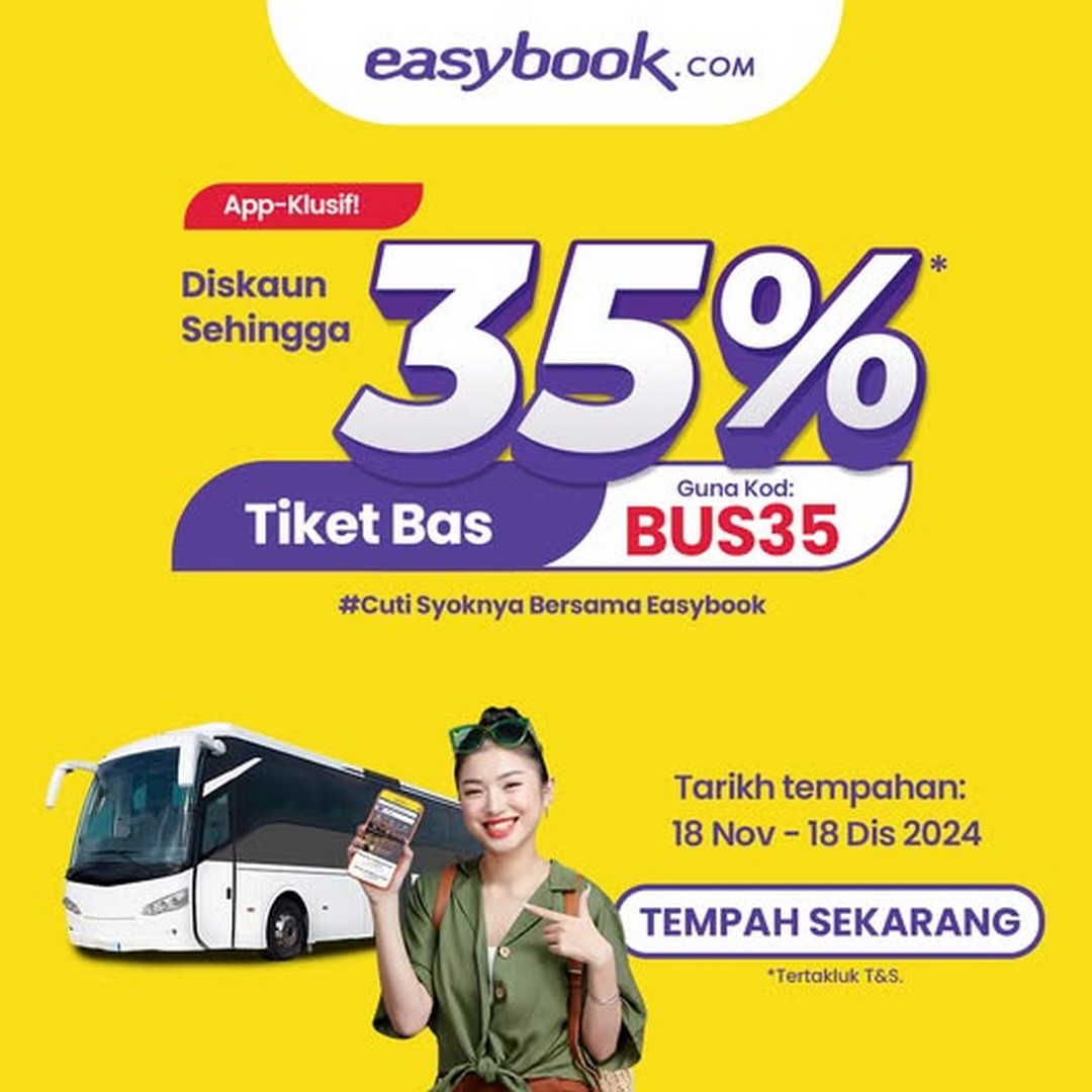 Easybook-Bus-Ticket-Promotion 18 November - 18 December 2024: Easybook, Bus Ticket Promotion, Get Up to 35% Discount