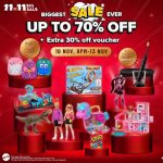 10-13 November 2024: Mattel Malaysia – Shopee 11.11 Biggest Sale – Up to 70% Off on Mattel Toys, Free Gifts, and Exclusive Vouchers