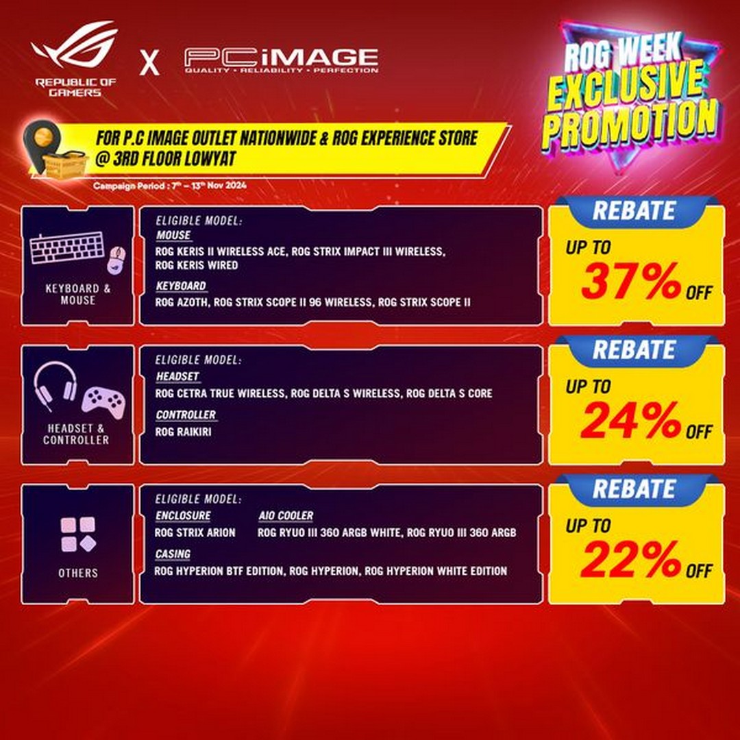 7- 13 November 2024: Republic of Gamers X PC Image – ROG Week Exclusive ...