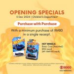 5 December 2024: SOGO Kuala Terengganu, Hot Wheels Mania, Promotion: Hot Wheels Cars at RM2 Each with Minimum Spend of RM80