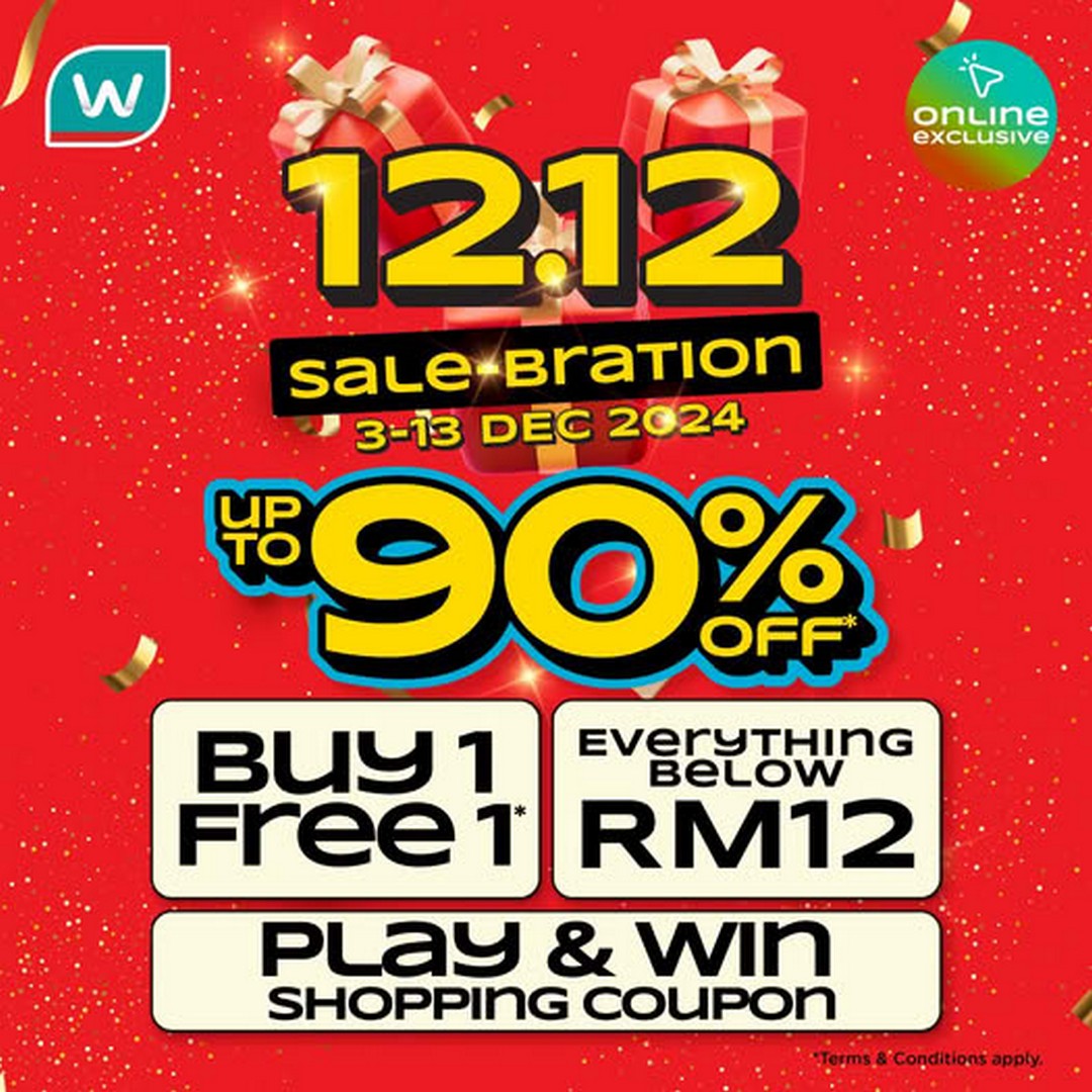 313 December 2024 Watsons Malaysia Mega Salebration Exciting