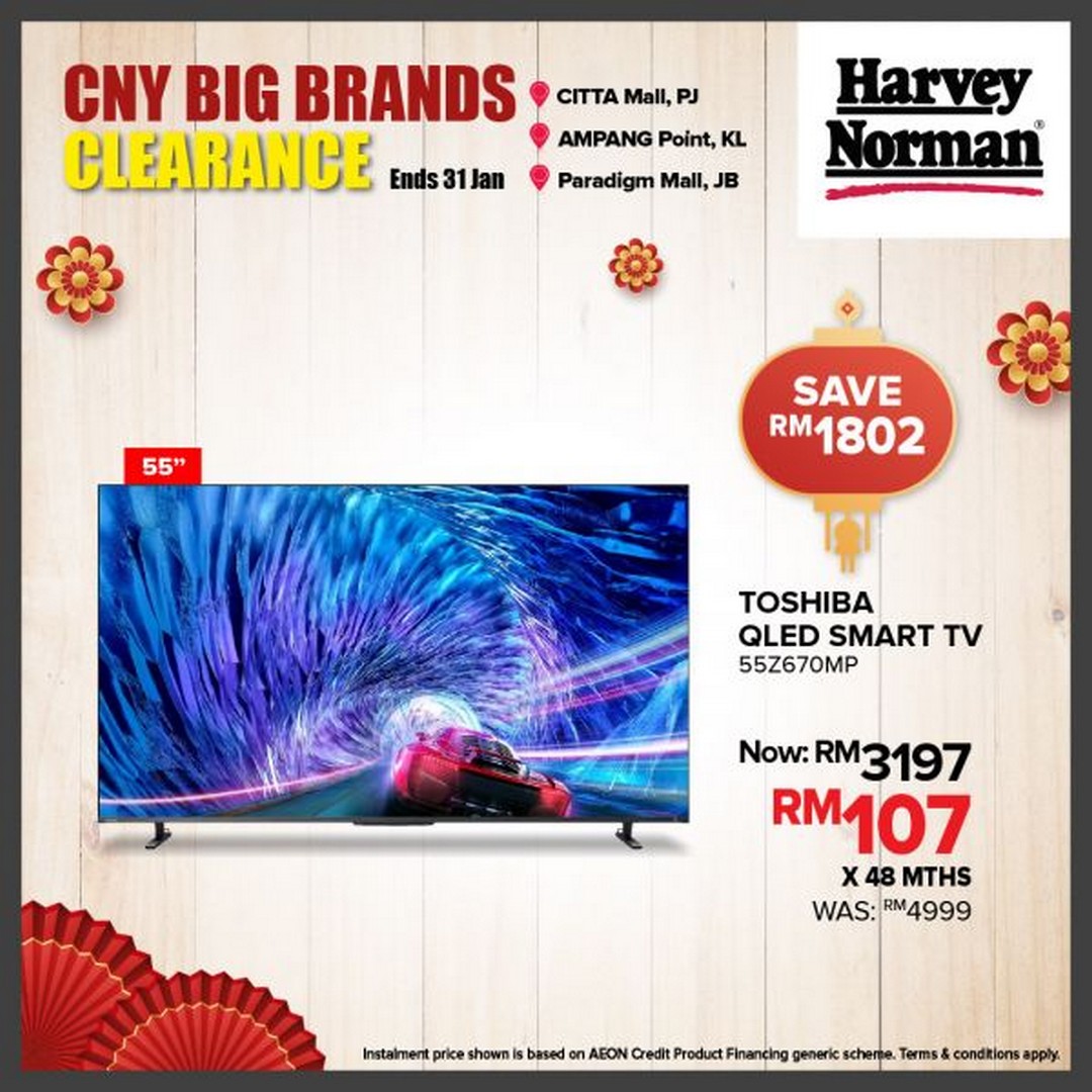 Harvey-Norman-CNY-Big-Brands-Clearance-Sale-7 - Electronics & Computers Furniture Home & Garden & Tools Home Appliances Home Decor Johor Kitchen Appliances Kuala Lumpur Selangor Warehouse Sale & Clearance in Malaysia