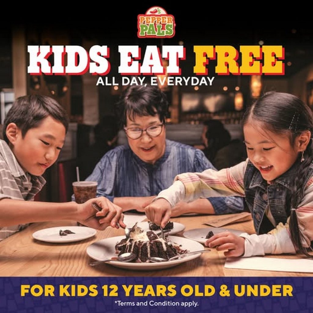 11 March 2025 onwards: Chili's Malaysia: Kids Eat Free Promotion