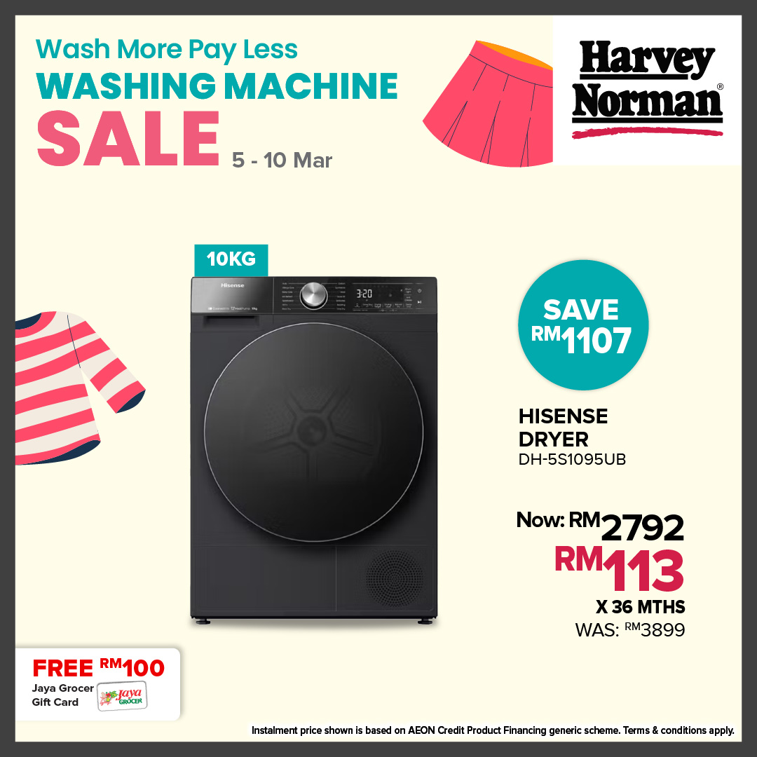 Harvey-Norman-Malaysia-Save-Big-on-Washing-Machines-6 - Electronics & Computers Home Appliances Johor Kedah Kelantan Kuala Lumpur Malaysia Sales Melaka Negeri Sembilan Pahang Penang Perak Perlis Putrajaya Sabah Sarawak Selangor Terengganu