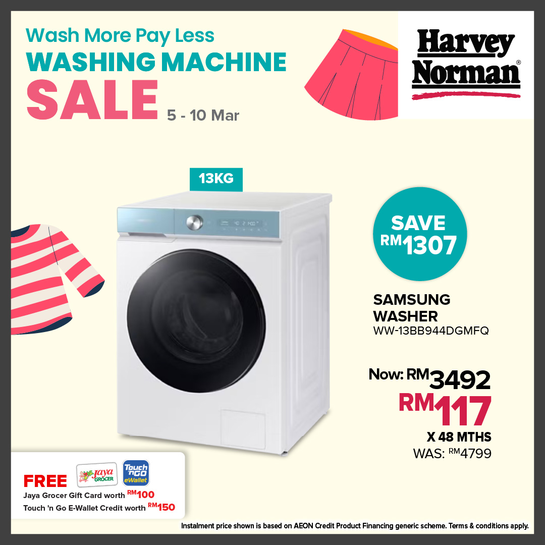 Harvey-Norman-Malaysia-Save-Big-on-Washing-Machines-7 - Electronics & Computers Home Appliances Johor Kedah Kelantan Kuala Lumpur Malaysia Sales Melaka Negeri Sembilan Pahang Penang Perak Perlis Putrajaya Sabah Sarawak Selangor Terengganu