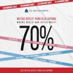 16 May – 15 August 2025: FJ Benjamin Outlet Clearance Sale: Up to 70% Off on Top Brands at Mitsui Outlet Park KLIA Sepang