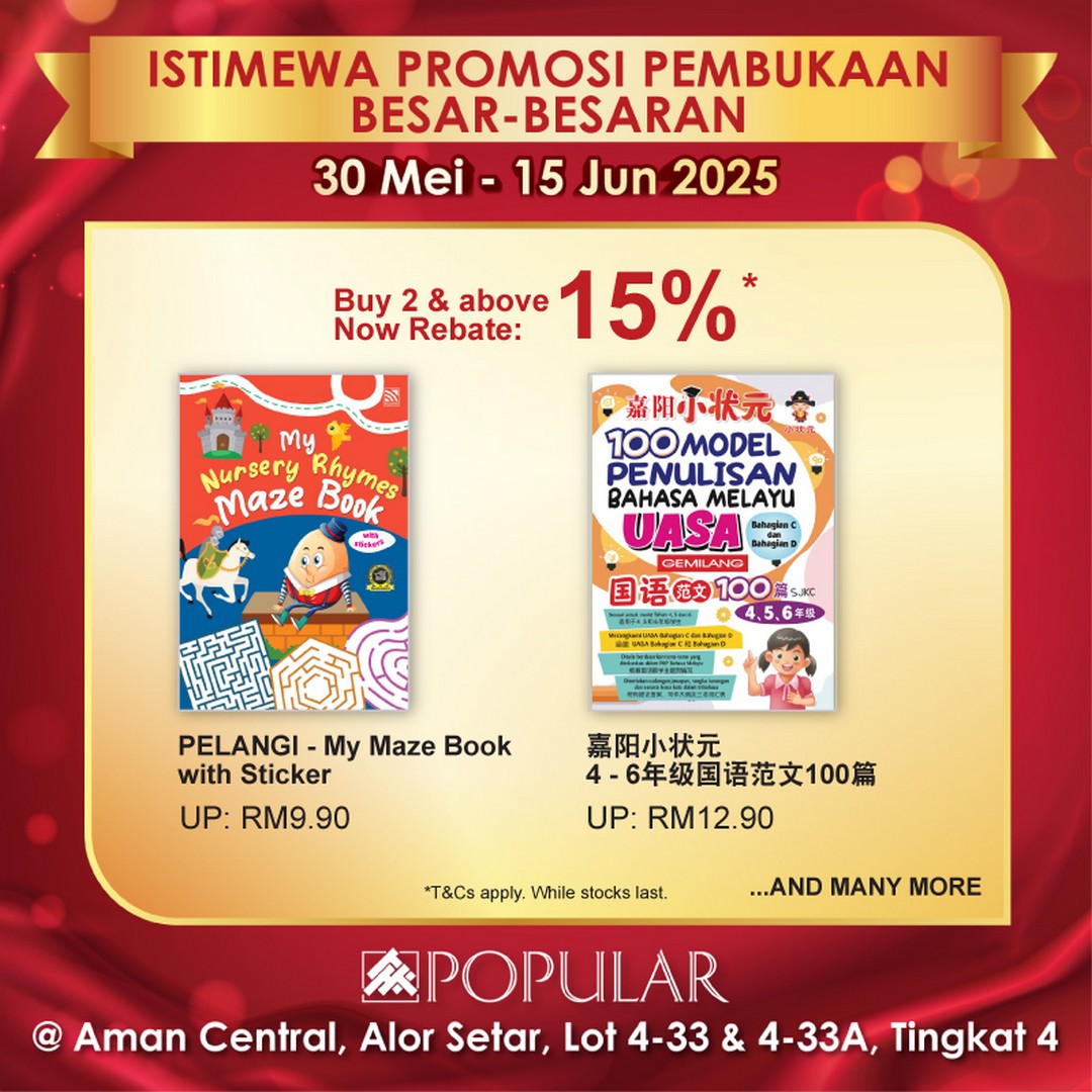 POPULAR-Bookstore-Alor-Setar-Grand-Opening-8 - Books & Magazines Kedah Promotions & Freebies Stationery