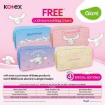 31 May–8 June 2025: Giant Malaysia – Limited Edition Cinnamoroll Bag Charm Giveaway with Kotex Purchase