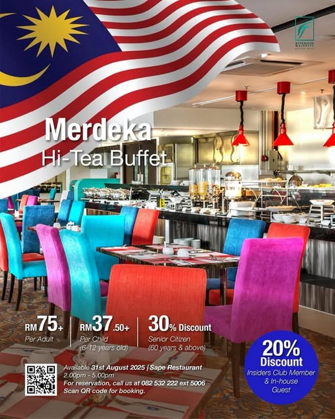 Riverside-Majestic-Hotel-Astana-Wing-Kuching 31 August 2025: Riverside Majestic Hotel Astana Wing Kuching: Merdeka Hi-Tea Buffet Promotion – Celebrate National Day with Scenic Views and Delicious Bites